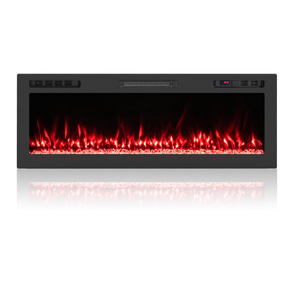 Smart WiFi Electric Fireplace Wall Mounted & Recessed 750W/1500W Heater-68 Inch