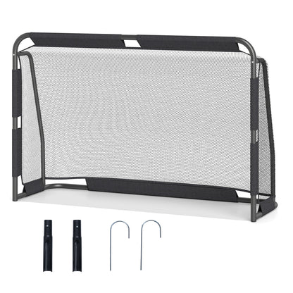 Soccer Goal Set for Backyard 6 ft x 4 ft Metal Frame Goal Post with Net and Anchoring System