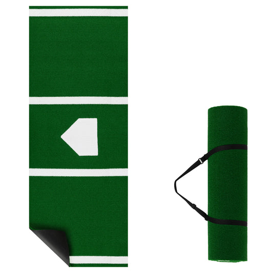 Softball Pitching Mat 10 x 3 Feet Softball Training Aid-Green