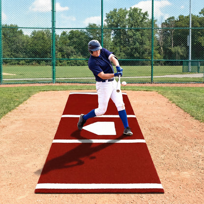Softball Pitching Mat 10 x 3 Feet Softball Training Aid-Green