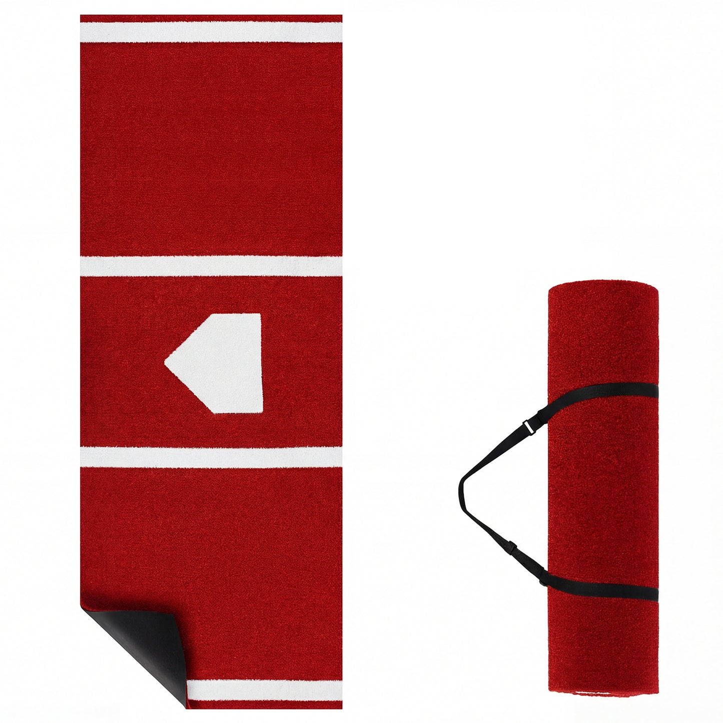 Softball Pitching Mat 10 x 3 Feet Softball Training Aid-Green
