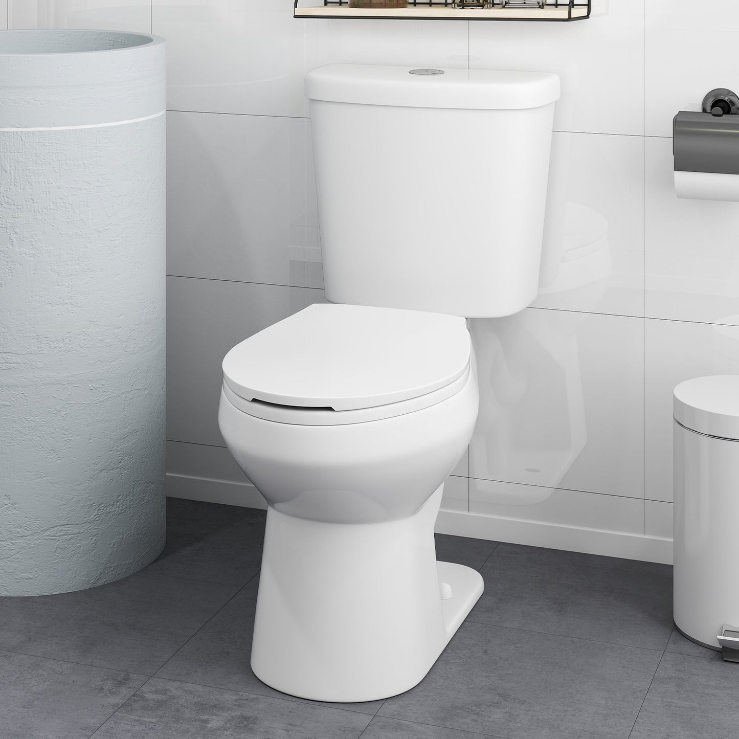 Standard Toilet with 17.5 Inch ADA Comfort Chair Height Seat