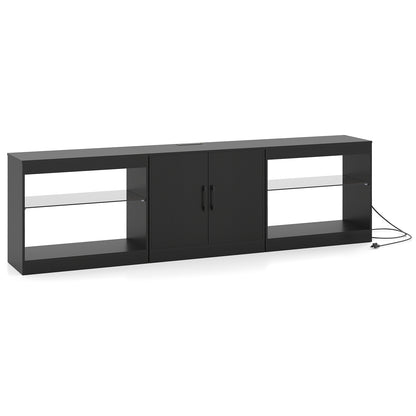 TV Stand for TVs up to 85 Inches LED Entertainment Center with Power Outlets-Black