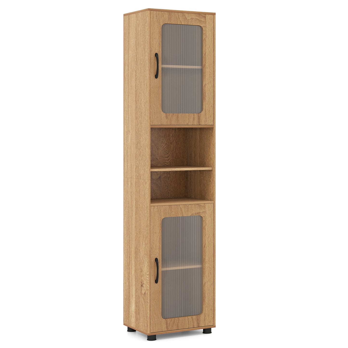 Tall Bathroom Storage Cabinet 67 Inches Freestanding Storage Organizer-Black