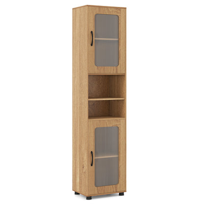 Tall Bathroom Storage Cabinet 67 Inches Freestanding Storage Organizer-Black