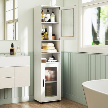 Tall Bathroom Storage Cabinet 67 Inches Freestanding Storage Organizer-Black
