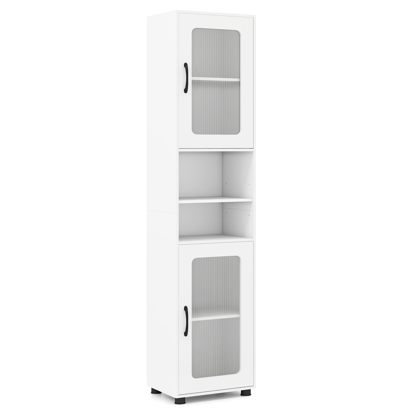 Tall Bathroom Storage Cabinet 67 Inches Freestanding Storage Organizer-Black