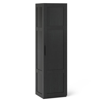 Tall Storage Cabinet with 4 Storage Shelves for Bathroom Living Room-Black