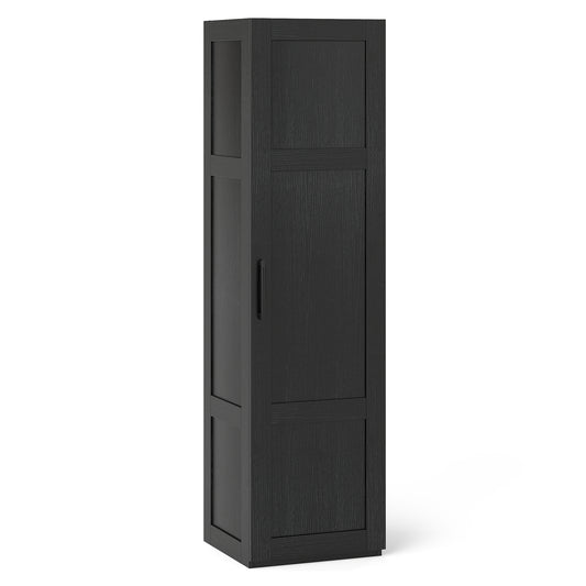 Tall Storage Cabinet with 4 Storage Shelves for Bathroom Living Room-Black