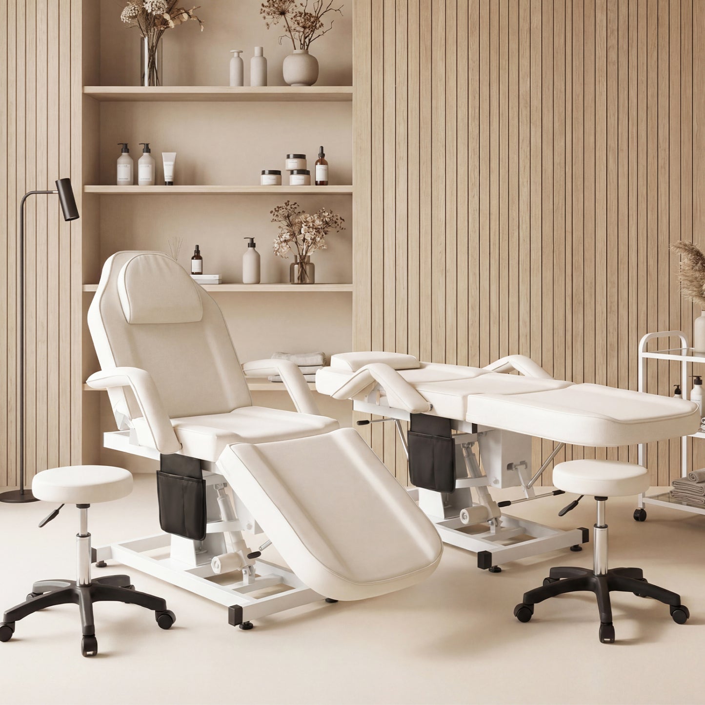 Tattoo Chair for Client Esthetician with Hydraulic Stool-Black