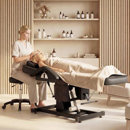 Tattoo Chair for Client Esthetician with Hydraulic Stool-Black