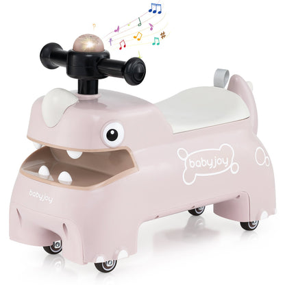 Toddler Ride on Toy Walking Sliding Car with Lights and Music-Green