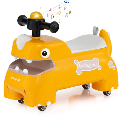 Toddler Ride on Toy Walking Sliding Car with Lights and Music-Green