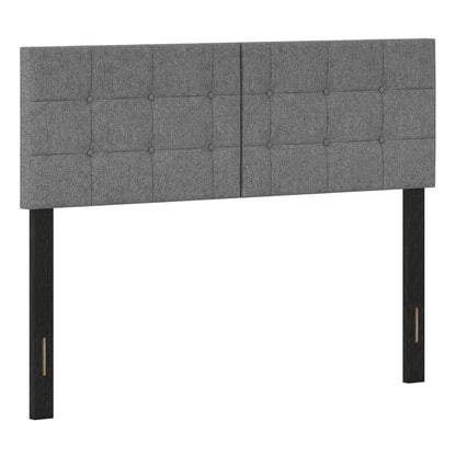 Upholstered Headboard with Adjustable Width for Full/Queen Size Beds-Dark Gray