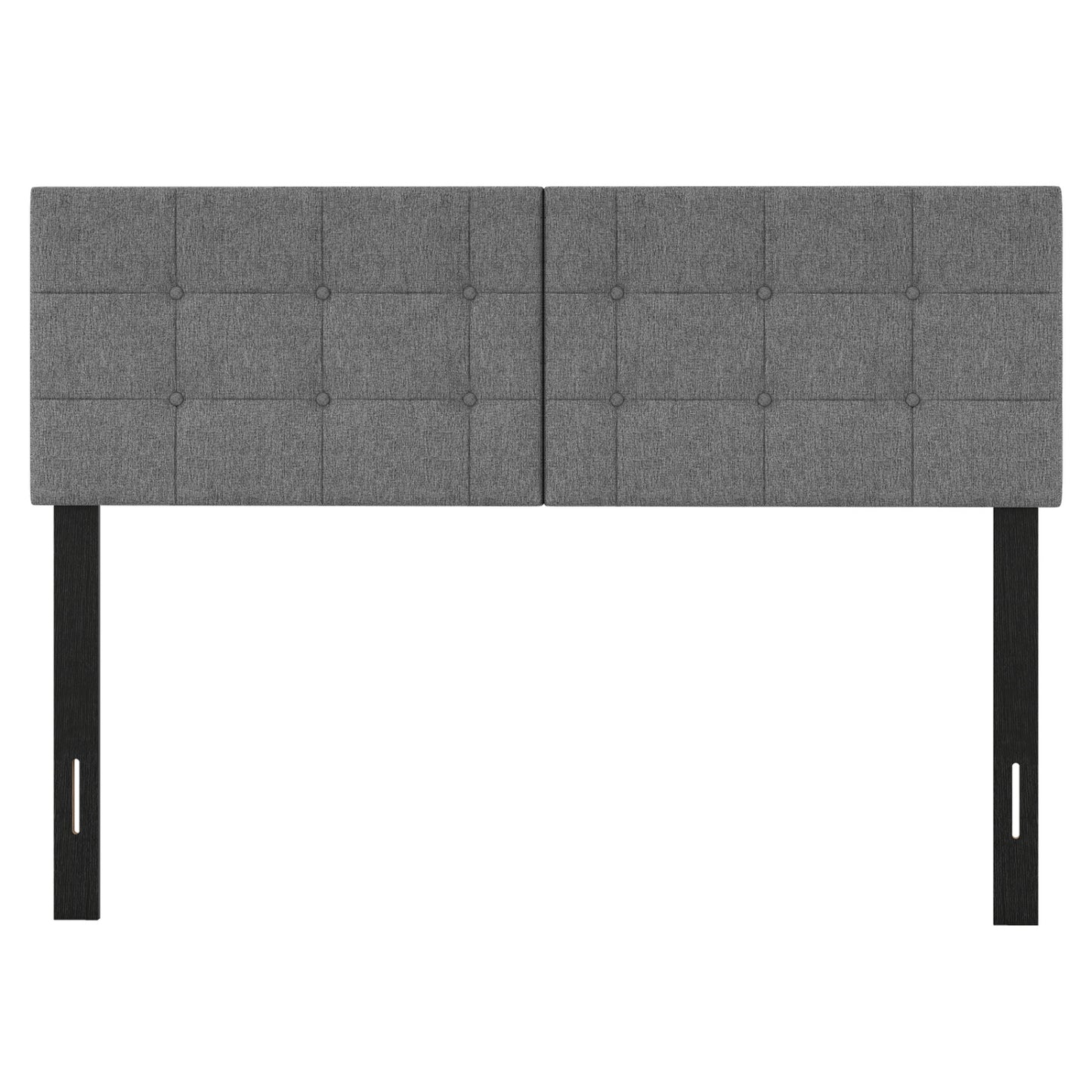 Upholstered Headboard with Adjustable Width for Full/Queen Size Beds-Dark Gray