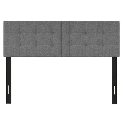 Upholstered Headboard with Adjustable Width for Full/Queen Size Beds-Dark Gray