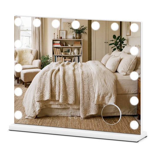 Vanity Mirror with Lights with 10X Magnification for Vanity Desk-White