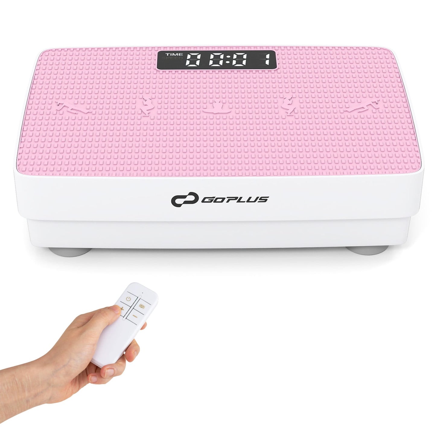 Vibration Plate Exercise Machine with Gravity Sensor and Remote Control for Home Gym-Gray