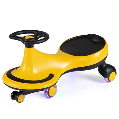 Wiggle Car Ride-on Toy with Flashing Wheels-Purple