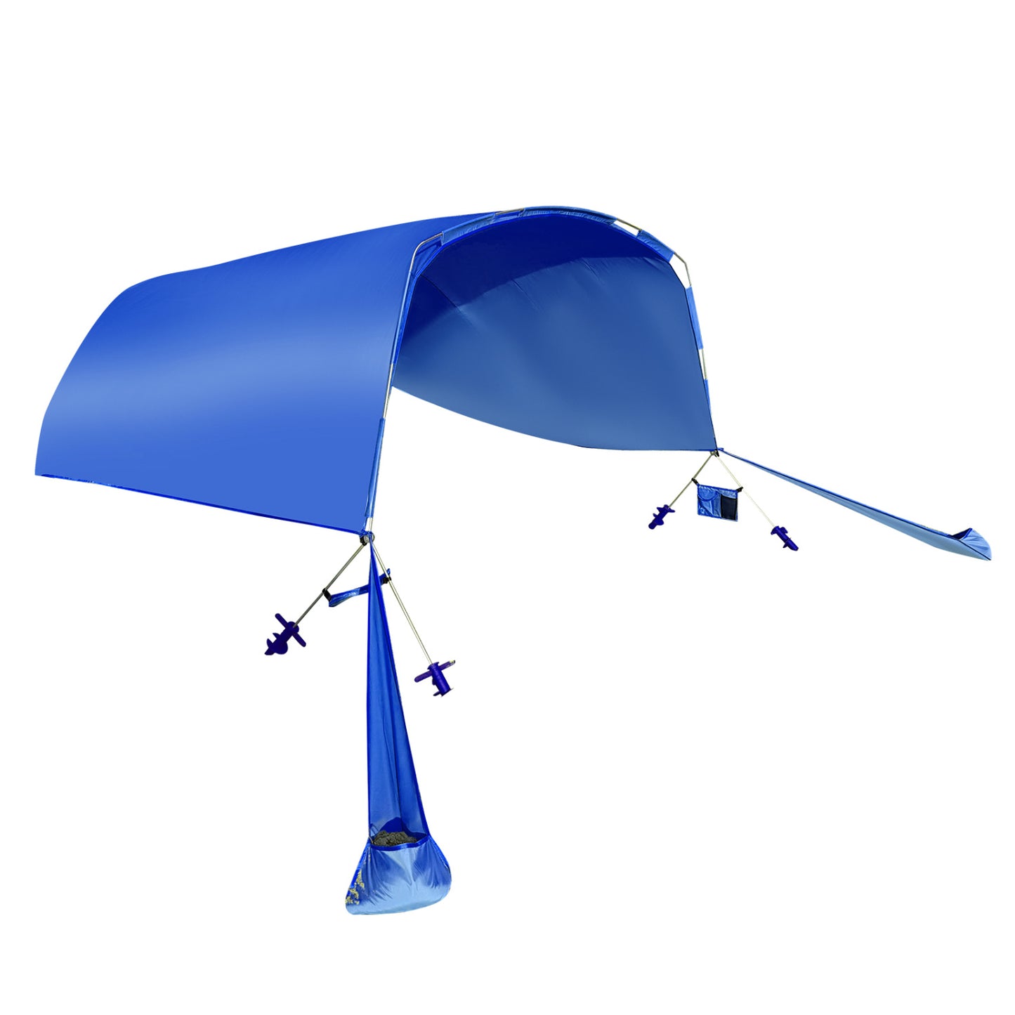 Wind Powered Beach Tent Portable Sun Shelter Canopy for Picnic-Blue