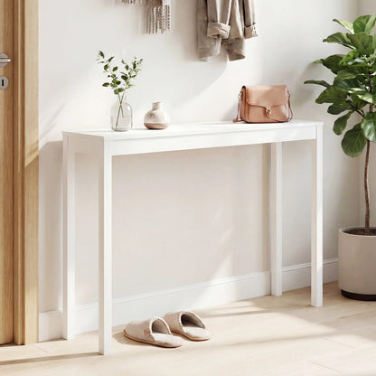 Wooden Console Table Modern Farmhouse Sofa Table with Thickened Top-Natural