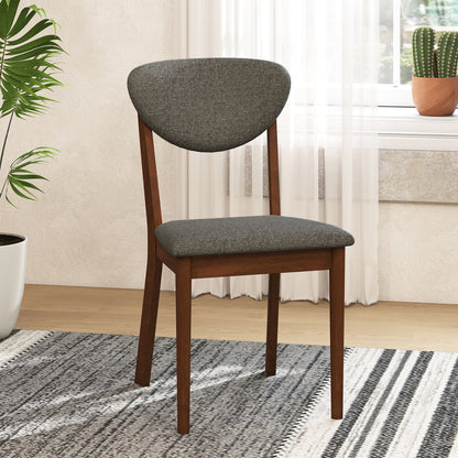 Wooden Dining Chairs Set of 4 with Padded Seat Back for Dining Room-Brown