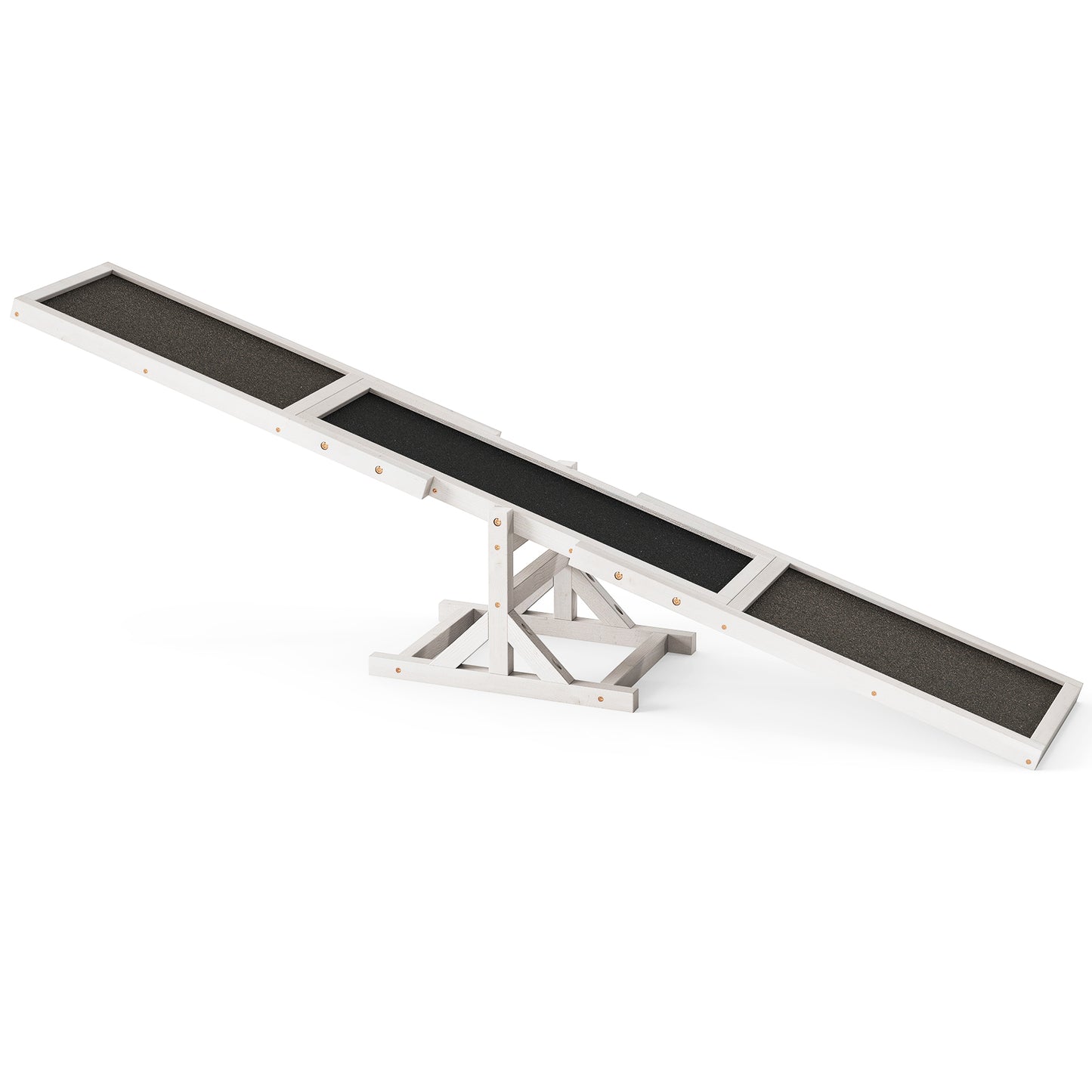 Wooden Dog Agility Seesaw Dog Outdoor Run Game Toy for Obstacle Courses-Gray