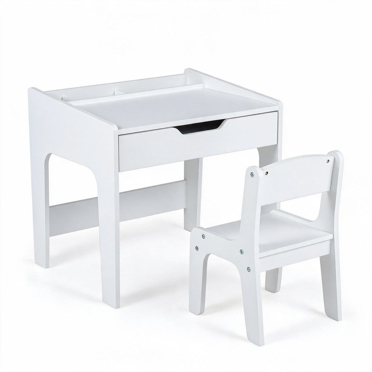 Wooden Kids Desk and Chair Set for Reading Drawing Playing-Natural