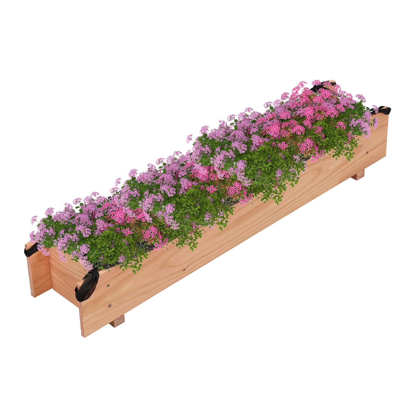 Wooden Raised Garden Bed with Drainage Holes for Vegetable Flower Herb Succulent