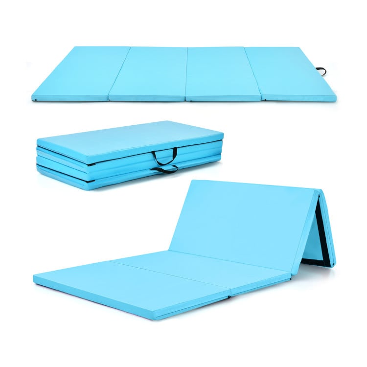 Yoga Set: 4-Panel Gymnastics Mat + Gymnastic Training Parallel Bars