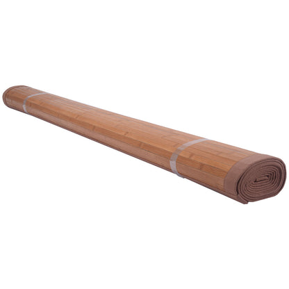 Natural bamboo area rug measuring 5 by 8 feet from Wilsons Home Store, showcasing a woven design ideal for home decor.