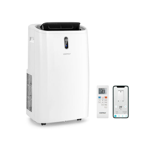12000 BTU Portable 4-in-1 Air Conditioner with Smart Control-White