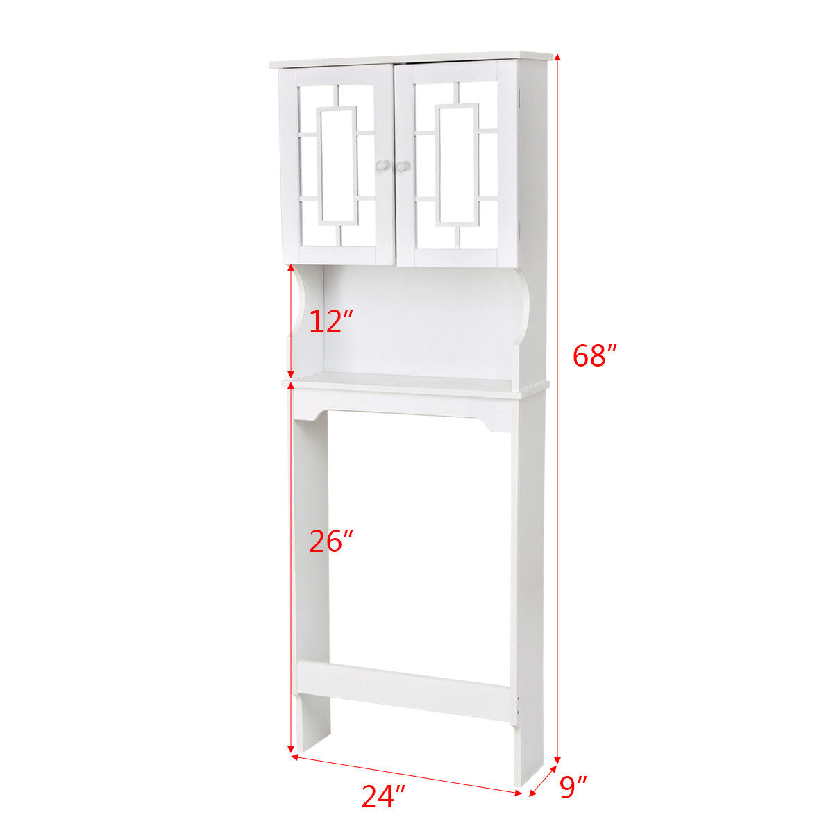 Bathroom Over Toilet Space Saver Storage Cabinet Shelf