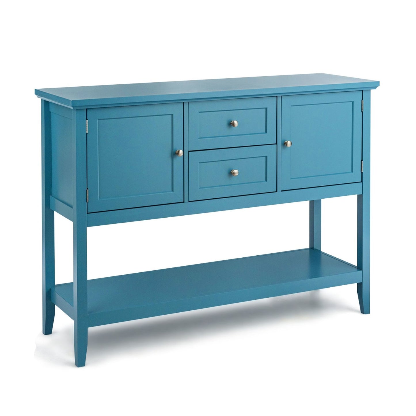 Wooden Sideboard Buffet Console Table  with Drawers and Storage-Beige