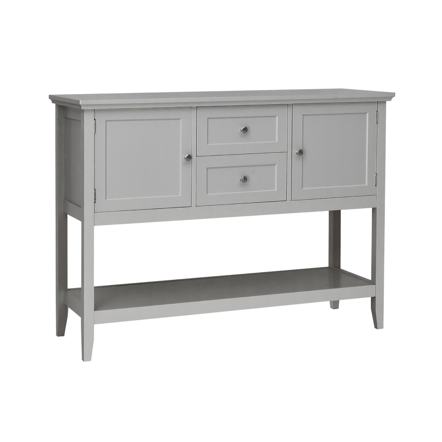 Wooden Sideboard Buffet Console Table  with Drawers and Storage-Beige