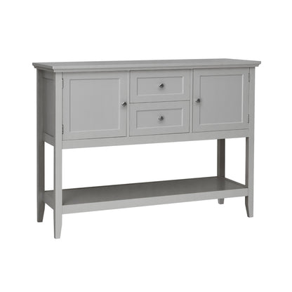 Wooden Sideboard Buffet Console Table  with Drawers and Storage-Beige
