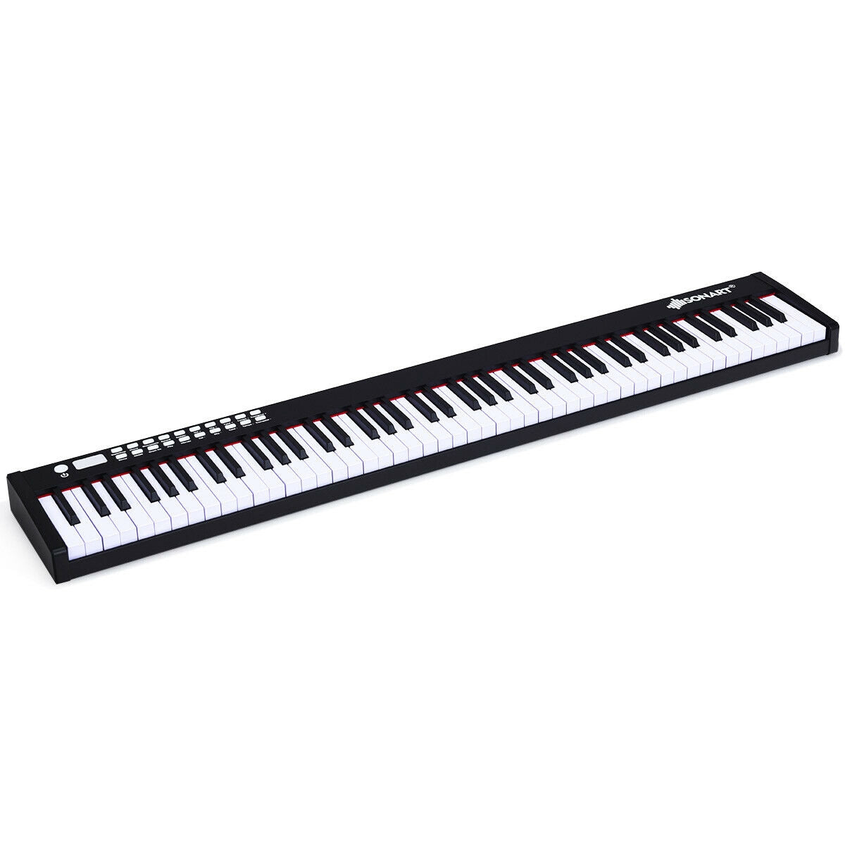 88-Key Portable Full-Size Semi-weighted Digital Piano Keyboard-Black