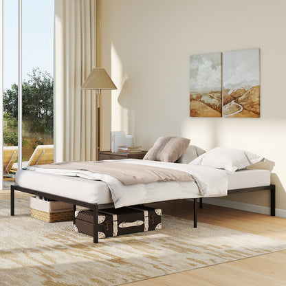 Full/Queen/King Size Metal Bed Frame Heavy Duty Support Slats Mattress Foundation-Queen Size