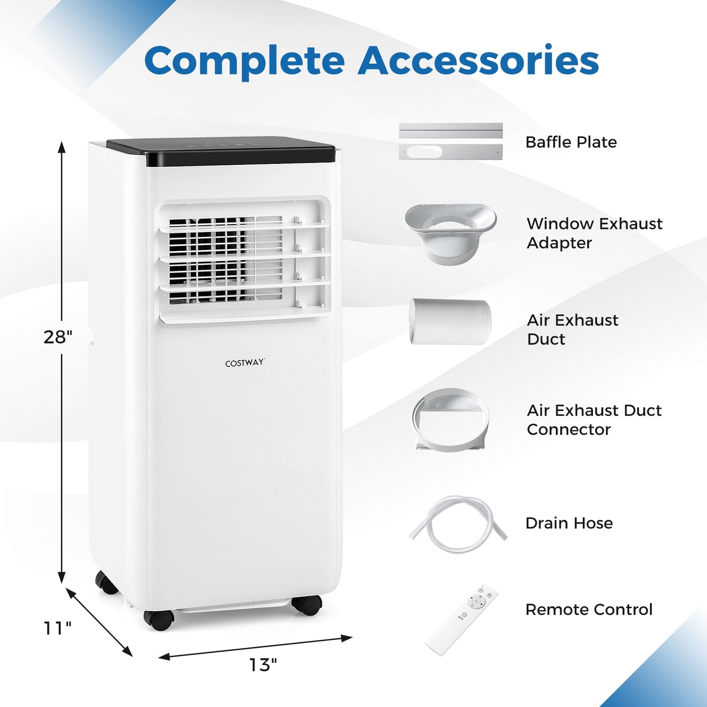 8000/10000 BTU Portable Air Conditioner with Remote Control Cools up to 250/350 Sq.Ft-10000 BTU