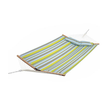 Foldable Portable Patio Hammock Swing Chair Bed with Detachable Pillow
