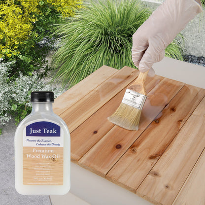 Wood Wax Oil for Outdoor and Indoor Furniture Teak Care Kit to Restore and Protect Wood