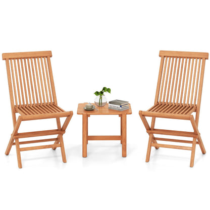 3 Pieces Folding Patio Bistro Set