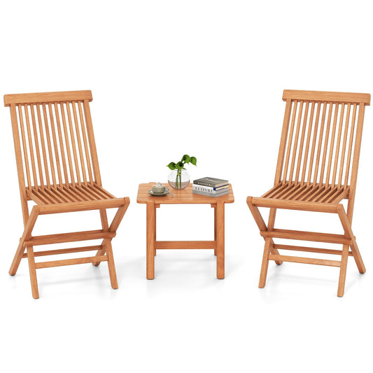 3 Pieces Folding Patio Bistro Set