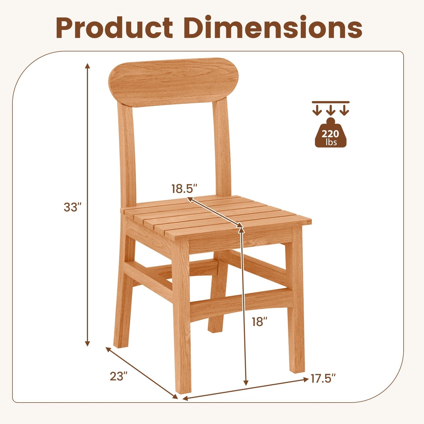 Patio Teak Wood Chair