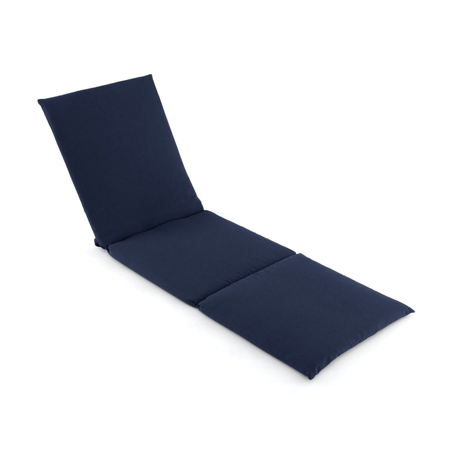 Outdoor Chaise Lounge Cushion Patio Furniture Folding Pad with Fixing Straps-Beige