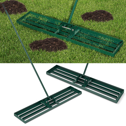 Lawn Leveling Rake 46 x 10 Inch Heavy Duty Lawn Level Tool for Soil-Black