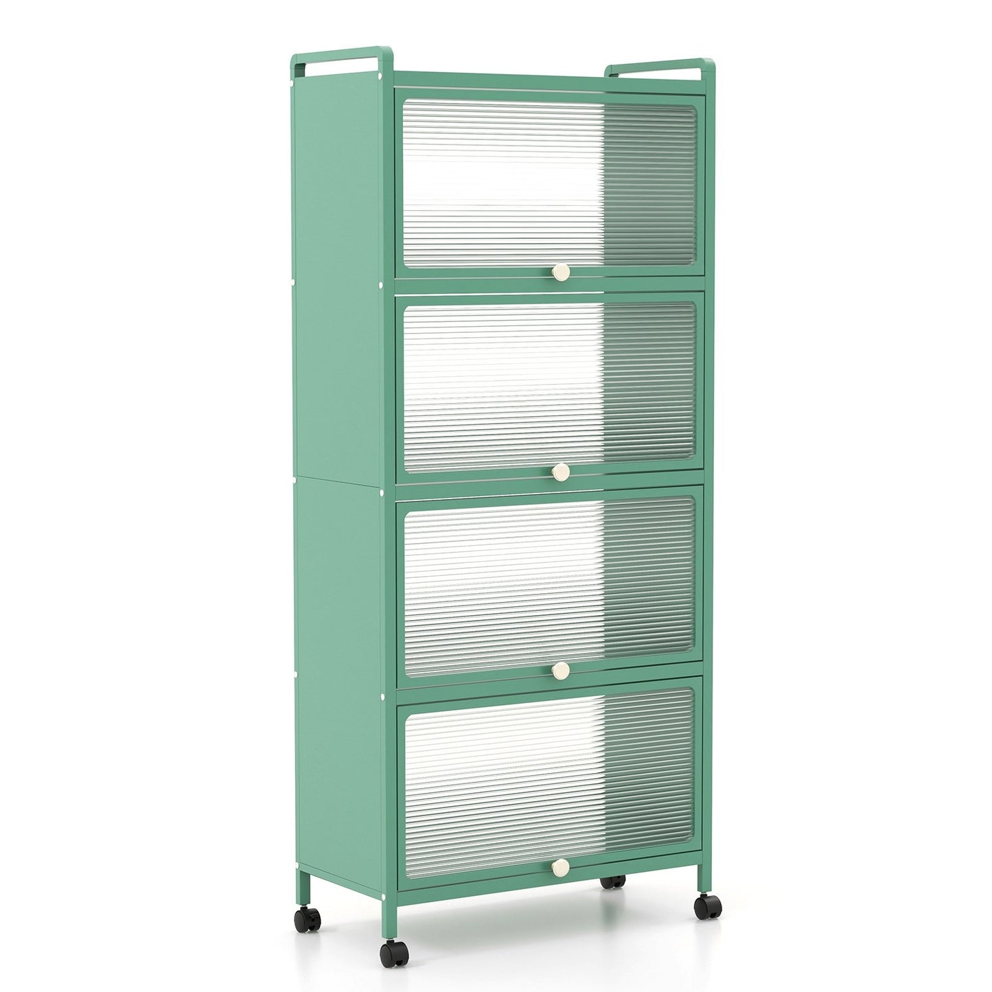 5-Tier Kitchen Baker's Rack with Flip-up PC Doors-Black