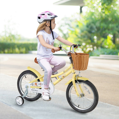 16-inch kids bike by Wilsons Home Store with adjustable seat, reflectors, and bell for children aged 4-7, suitable for beginners.
