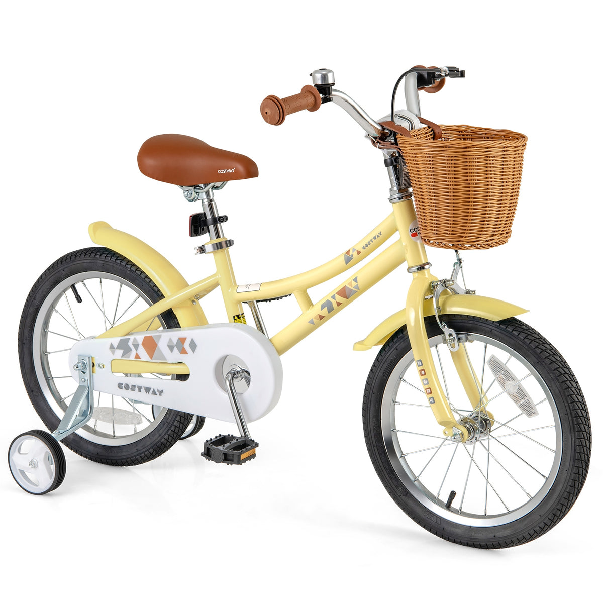 16-inch kids' bicycle by Wilsons Home Store with adjustable frame, reflectors, and bell for children aged 4-7 years.