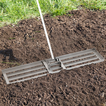 Lawn Leveling Rake 46 x 10 Inch Heavy Duty Lawn Level Tool for Soil-Black